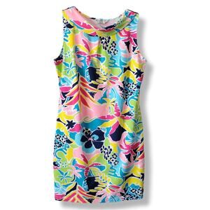 Katherine Way Floral Shift Dress XL Preppy Coastal Beach UPF50+ Versaway USA